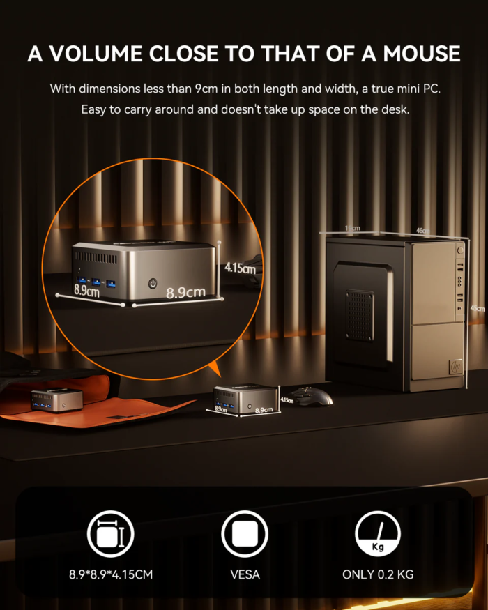 AOOSTAR N1 PRO Intel Twin Lake N150 Mini PC With W11 PRO 12GB LPDDR5 RAM(NO OS) - 图片 4