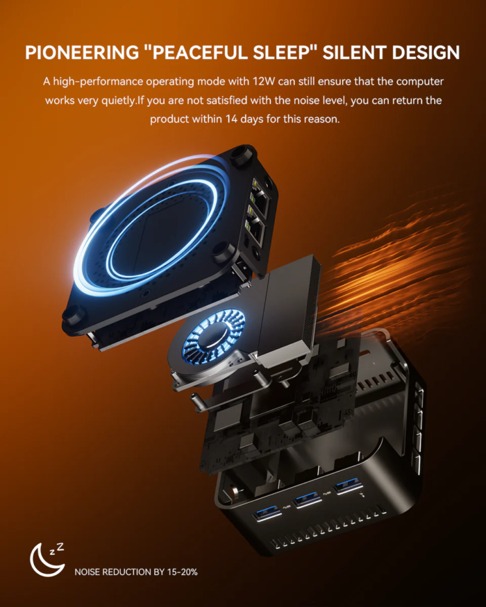AOOSTAR N1 PRO Intel Twin Lake N150 Mini PC With W11 PRO 12GB LPDDR5 RAM(NO OS) - 图片 5